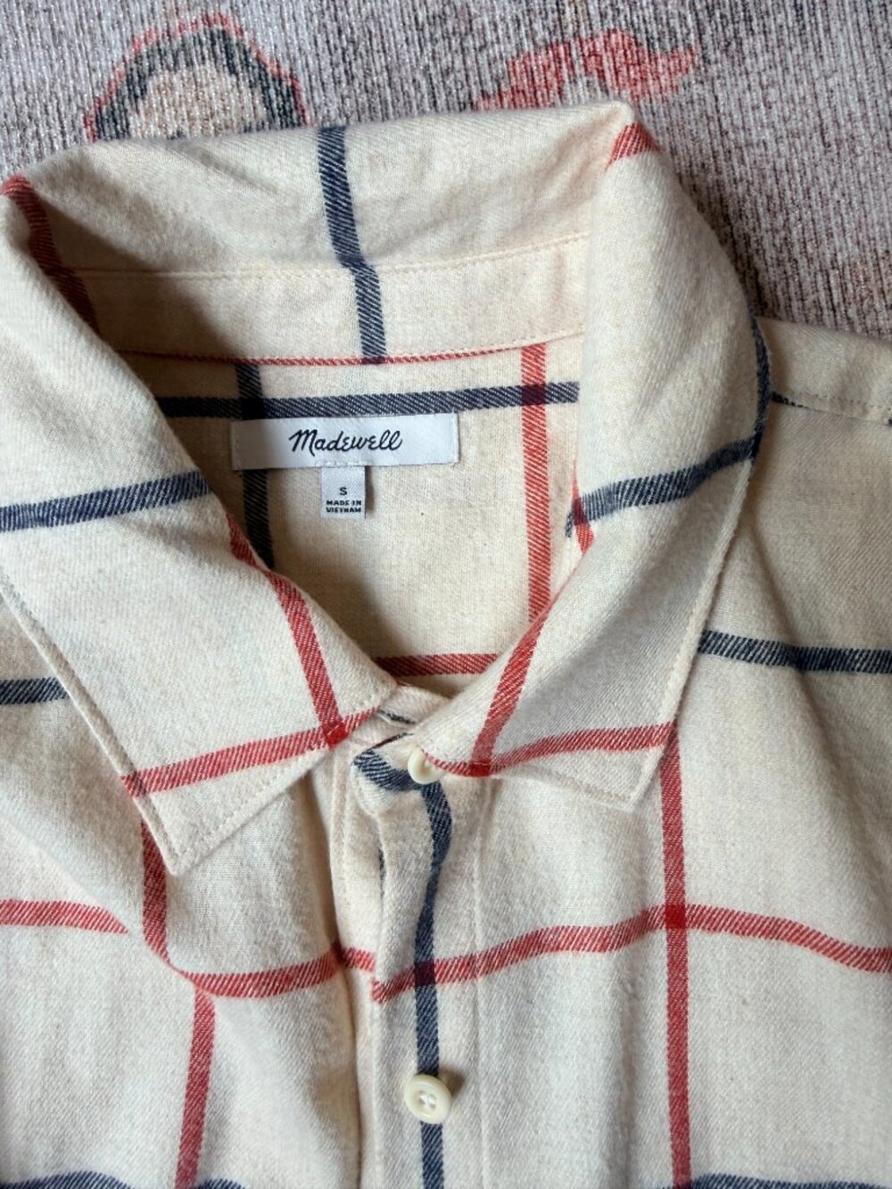 Madewell Plaid Flannel Button Down - Picture 2 of 3